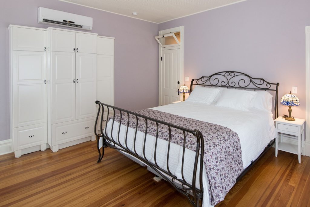 The Lilac guest room with a king bed.
