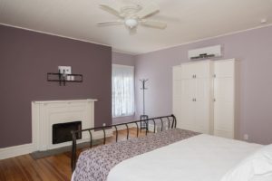 The Lilac guest room with a king bed.